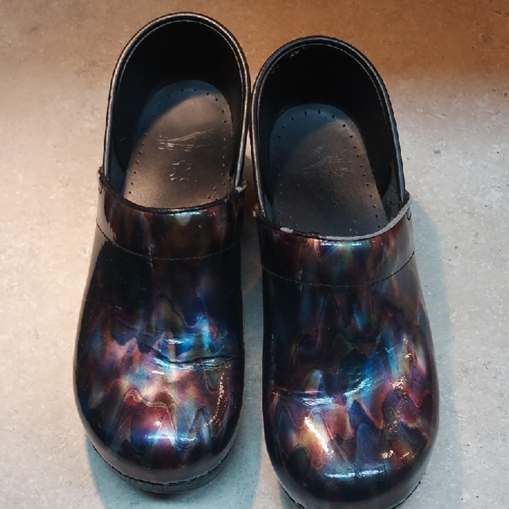 Dansko Women's Iridescent Clog Shoes - Shimmer Finish